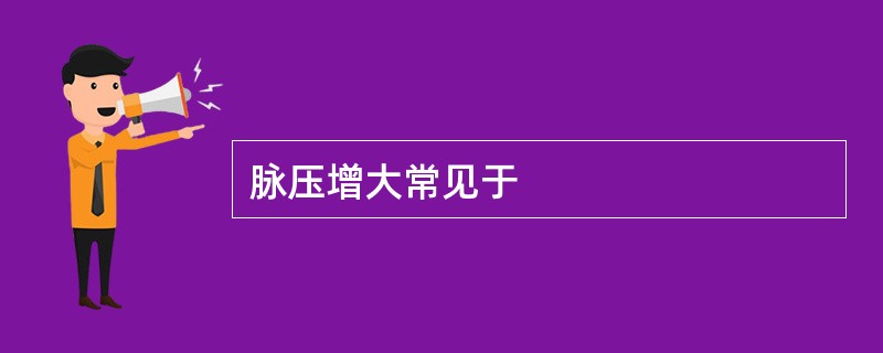 脉压增大常见于