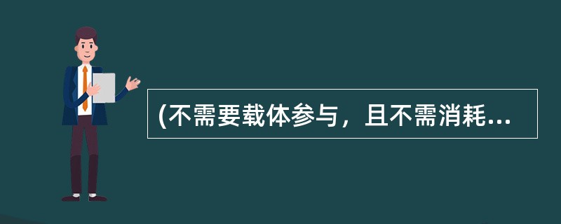 (不需要载体参与，且不需消耗能量的转运机制是)请选择与下列题干相对应的转运机制()