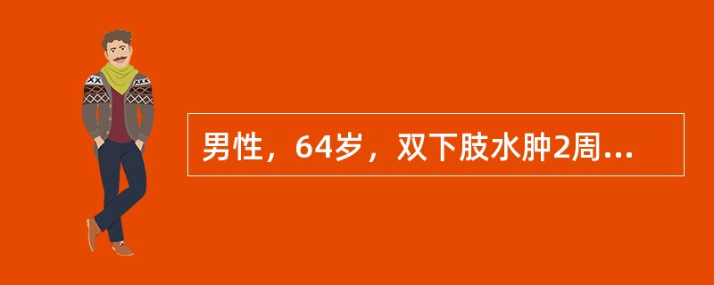 男性，64岁，双下肢水肿2周，血压130／80mmHg，尿蛋白8.2g／24h，红细胞10～15／HP，尿本一周蛋白(-)，血肌酐105μmol／L，血白蛋白21g／L临床诊断首选