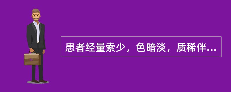 患者经量索少，色暗淡，质稀伴腰膝酸软，头晕耳鸣，足跟痛，小腹冷，舌淡，脉沉迟。其治法是（）