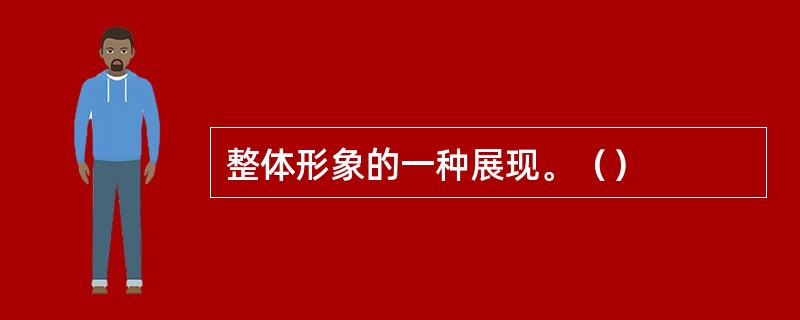 整体形象的一种展现。（）