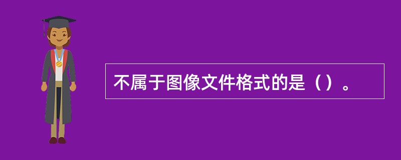 不属于图像文件格式的是（）。