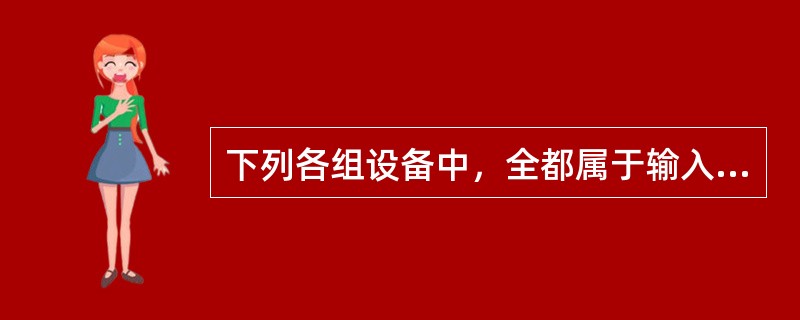 下列各组设备中，全都属于输入设备的一组是（）