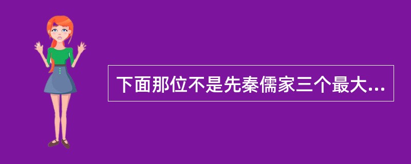 下面那位不是先秦儒家三个最大的人物（）。