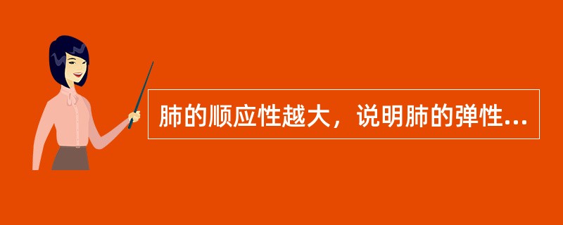 肺的顺应性越大，说明肺的弹性阻力越小。
