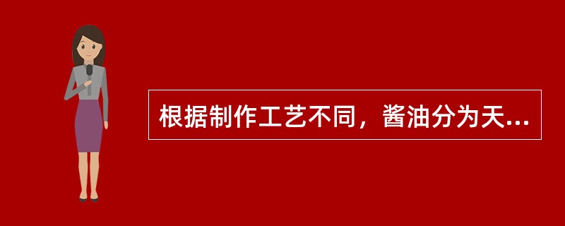 根据制作工艺不同，酱油分为天然发酵和人工发酵两种。（）