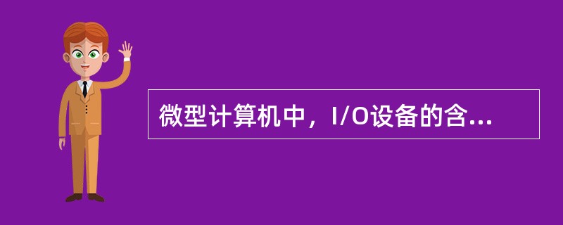 微型计算机中，I/O设备的含义是输入/输出设备。（）