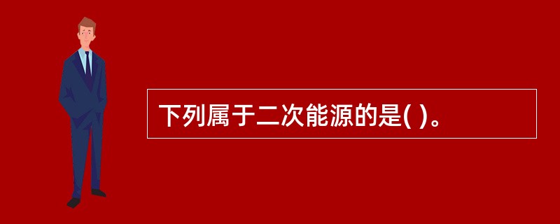 下列属于二次能源的是( )。