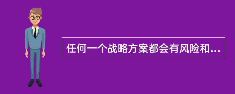 任何一个战略方案都会有风险和困难，越是创新的战略方案，风险和困难越小。( )