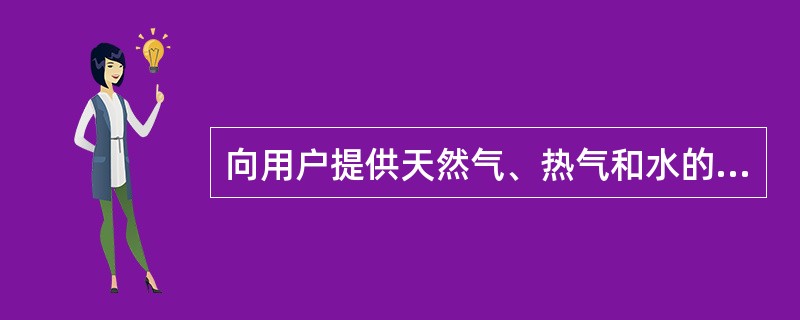 向用户提供天然气、热气和水的服务纳入到管道运输业。()