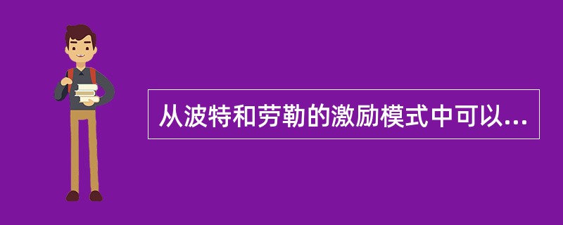 从波特和劳勒的激励模式中可以看到( )。