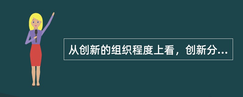 从创新的组织程度上看，创新分为有组织的创新和（）。