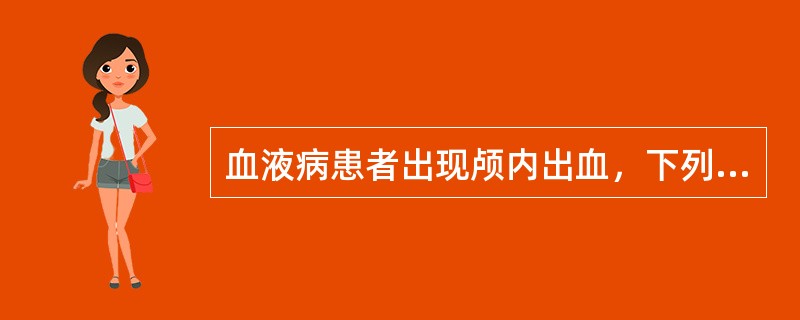 血液病患者出现颅内出血，下列哪些护理措施是正确的()