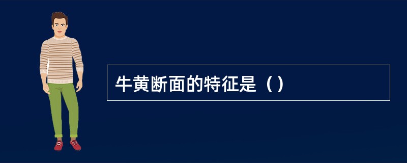 牛黄断面的特征是（）