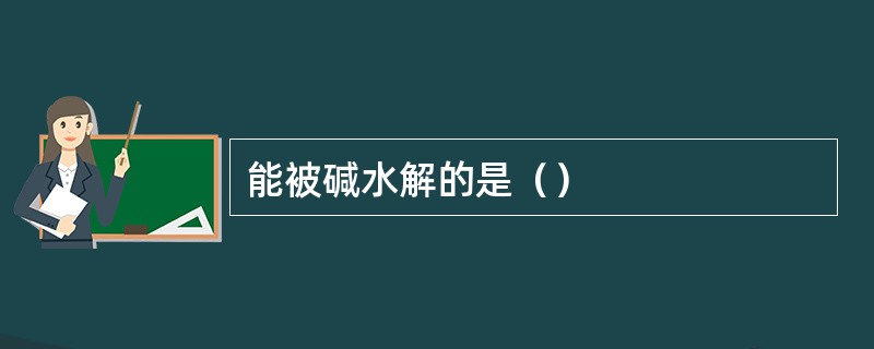 能被碱水解的是（）