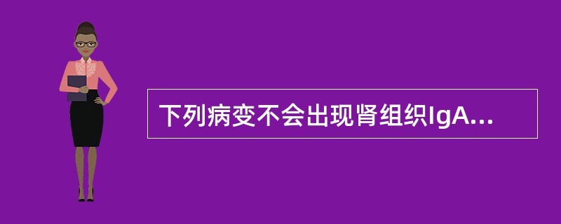 下列病变不会出现肾组织IgA沉积的是
