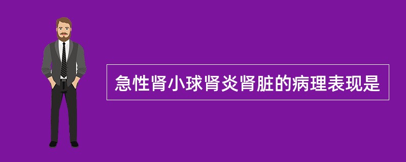 急性肾小球肾炎肾脏的病理表现是