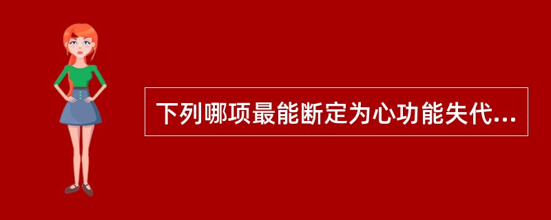 下列哪项最能断定为心功能失代偿期()