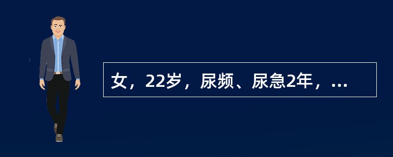 女，22岁，尿频、尿急2年，有米汤样尿和终末血尿。尿检；脓细胞(+++)，红细胞(+)。尿细菌培养阴性。IVU：左肾未显影，左肾区可见斑片状高密度阴影，右肾盂肾盏显示光滑，有轻度积水。诊断应为()