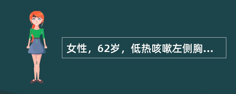 女性，62岁，低热咳嗽左侧胸痛1个月，夜间偶有盗汗，胸片和B超提示左侧大量胸腔积液。<br /><br />针对上述现象，下一步处置是()