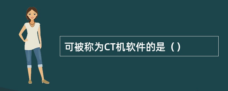可被称为CT机软件的是（）
