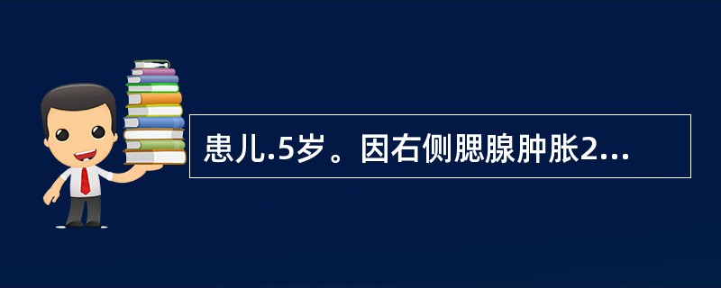 患儿.5岁。因右侧腮腺肿胀2天就诊。现症见右侧腮部肿痛，恶寒发热，头痛，舌质红，苔薄白微黄，脉浮数。治疗应首选方剂是（）