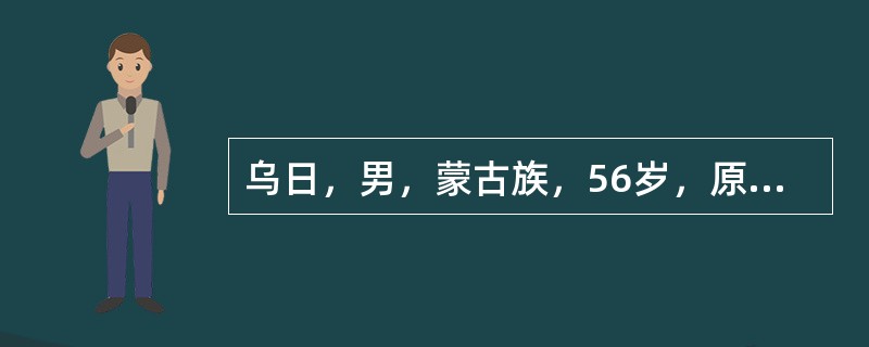 乌日，男，蒙古族，56岁，原任内蒙古自治区某研究所所长。2005年，乌日多次利用职务之便，将掌握的国家秘密文件非法倒卖给境外组织，情节较轻。<br />经法院审理查明，乌日构成为境外非法提