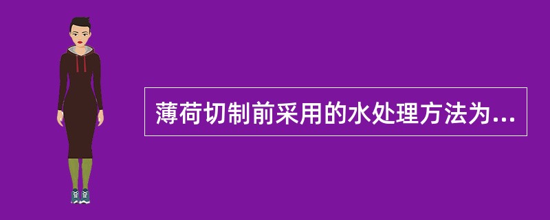 薄荷切制前采用的水处理方法为（）