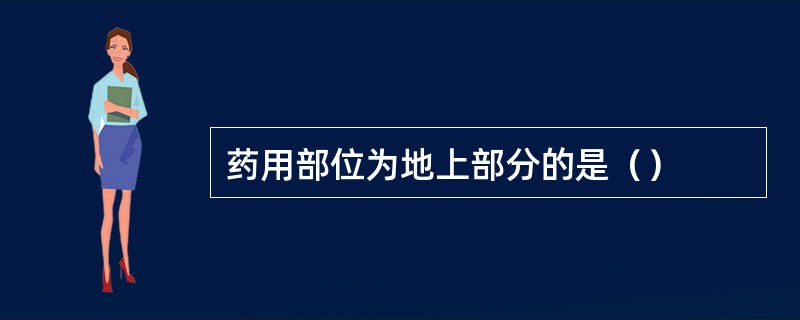 药用部位为地上部分的是（）