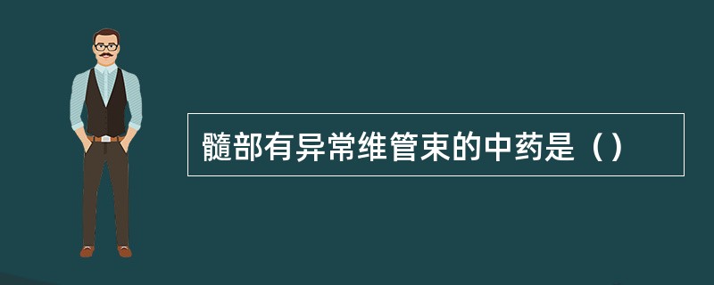 髓部有异常维管束的中药是（）