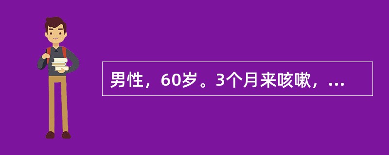 男性，60岁。3个月来咳嗽，痰中带血，有时低热，曾患肺结核。X线检查发现右肺下叶底部可见3cm×3cm球形病灶，3次痰找癌细胞阴性。应首先考虑诊断()