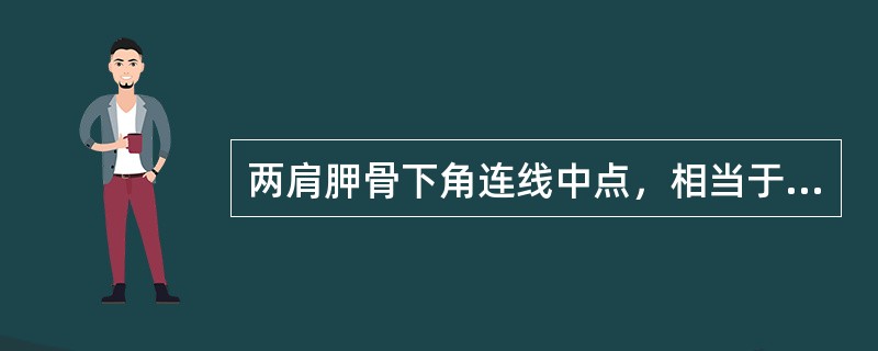 两肩胛骨下角连线中点，相当于（）