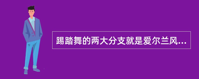 踢踏舞的两大分支就是爱尔兰风格踢踏舞和美国风格踢踏舞。（）
