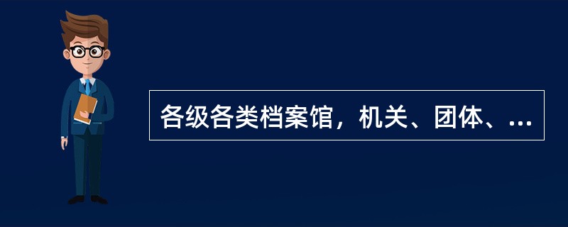 各级各类档案馆，机关、团体、企业事业单位和其他组织的档案机构，应当建立科学的管理制度，便于对档案的( )；配置必要的设施，确保档案的安全；采用先进技术，实现档案管理的现代化。