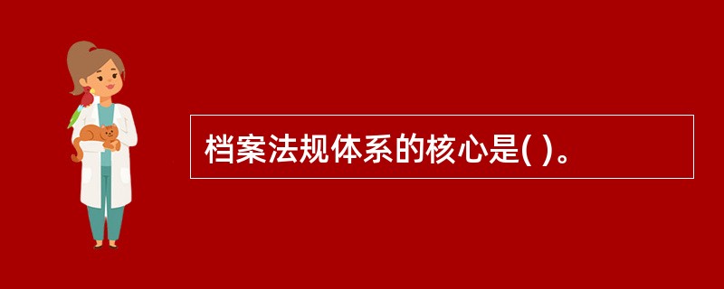 档案法规体系的核心是( )。