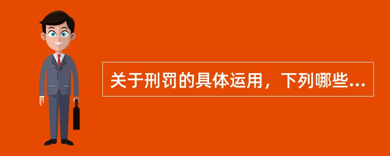 关于刑罚的具体运用，下列哪些选项是错误的？（　　）</p>