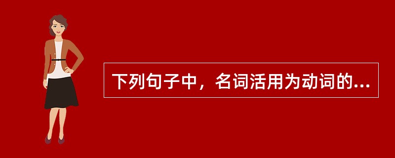 下列句子中，名词活用为动词的有（　　）。[2003年真题]