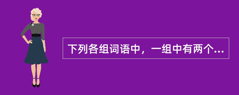 下列各组词语中，一组中有两个错别字的是（　　）。