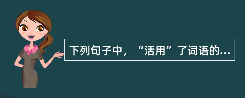 下列句子中，“活用”了词语的句子有（　　）。[2008年真题]