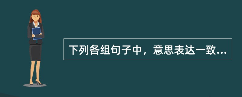 下列各组句子中，意思表达一致的有（　　）。