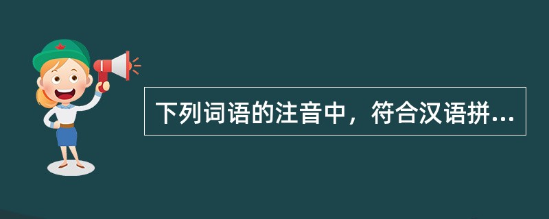 下列词语的注音中，符合汉语拼音正词法基本规则的有（　　）。