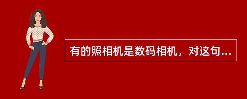 有的照相机是数码相机，对这句话的分析不正确的是（　）。