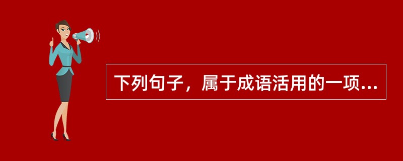 下列句子，属于成语活用的一项是（　　）。[2004年真题]