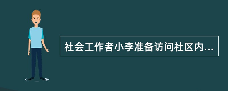 社会工作者小李准备访问社区内的某位居民，请他谈谈对社区事务的看法，初次接触时，小李应该注意（　）。