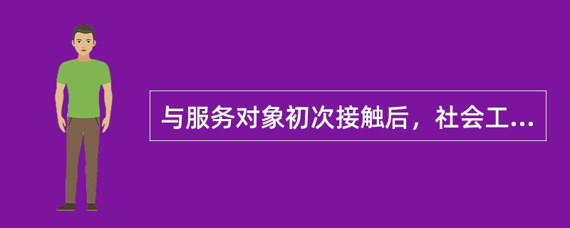 与服务对象初次接触后，社会工作者小李来到其居住的社区，向居委会了解其家庭和生活状况，并拟定了一份初次面谈的提纲。小李的做法属于（　　）。