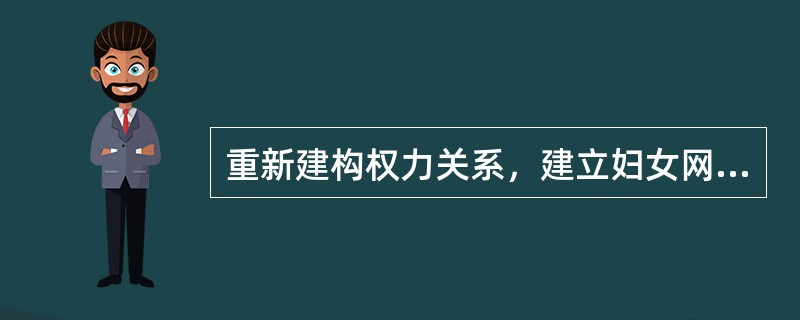 重新建构权力关系，建立妇女网络与网络之间的连续，这属于妇女社会工作的（）。
