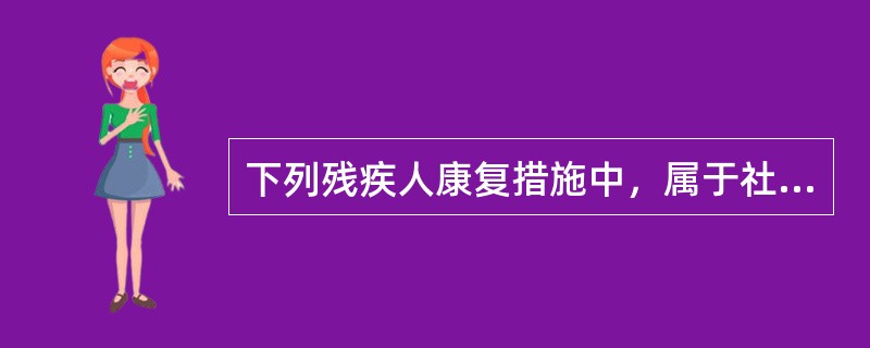 下列残疾人康复措施中，属于社会康复的有（　　）。[2014年真题]