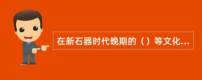 在新石器时代晚期的（）等文化遗址中出土了大量的灰陶、彩陶、黑陶和印纹陶等。
