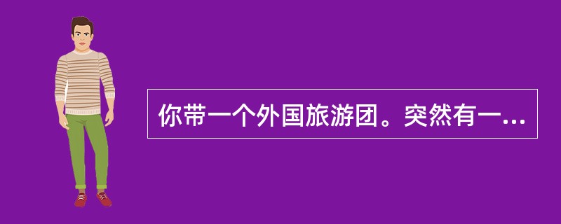 你带一个外国旅游团。突然有一天，团员王女士跑过来对你说，她的护照丢失，你做为地陪如何处理?