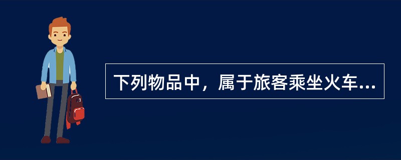 下列物品中，属于旅客乘坐火车时可以携带的物品是（）。